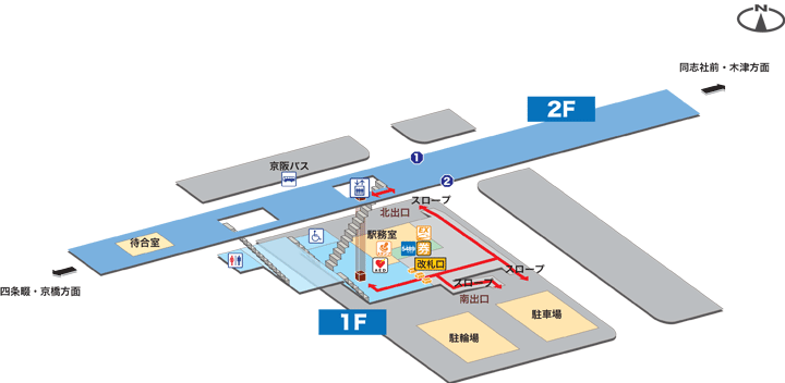 ＪＲ藤阪駅構内図