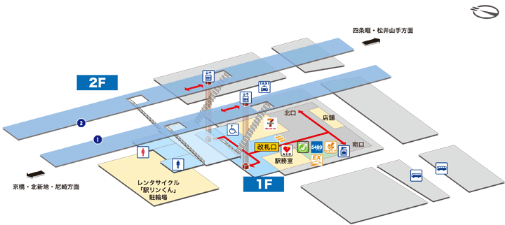 ＪＲ鴻池新田駅構内図