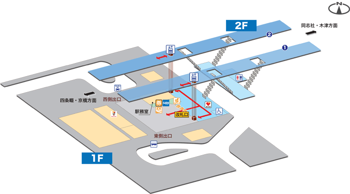 ＪＲ忍ケ丘駅構内図