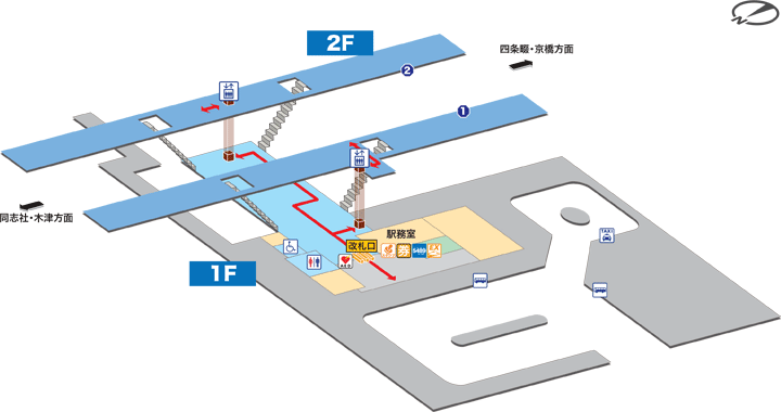 ＪＲ津田駅構内図