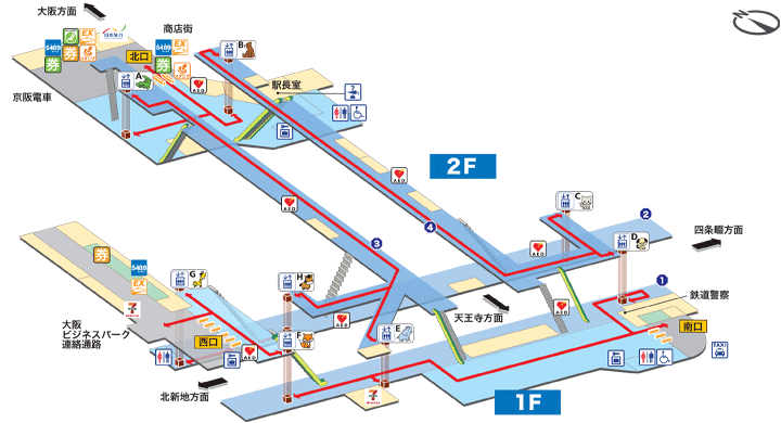 ＪＲ京橋駅構内図